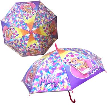 Imagem de Sombrinha Guarda Chuva infantil Automática para Meninas Super Fashion