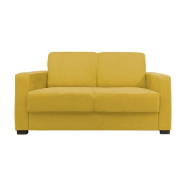 Imagem de Sofá Namoradeira Pequeno 2 Lugares Imperial Suede Cor: amarelo