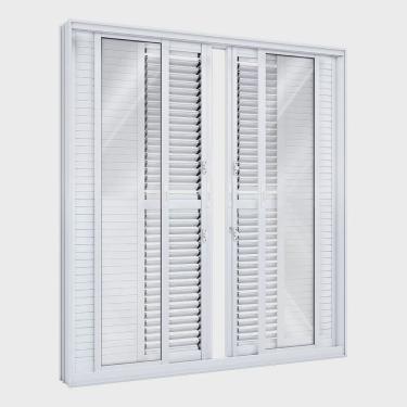 Imagem de Porta de Alumínio Balcão 214x200cm 4 Folhas 2 Fixas Lucasa Eccellente