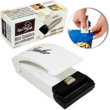 Imagem de Mini Seladora Para Embalagens Portátil Manual Lacra Plástico