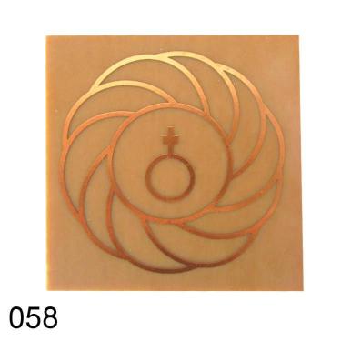 Imagem de Gráfico em Placa de Fenolite com Cobre 7cm - 058 Turbilhão com Vênus