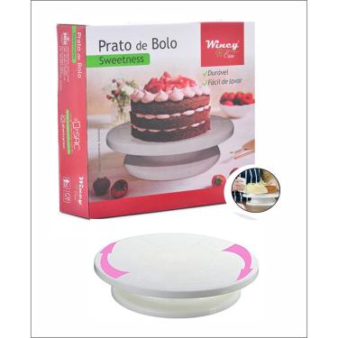 Imagem de Prato de Bolo Giratória Forma Boleira Bailarina 28cm