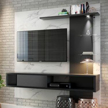 Imagem de Painel para TV até 42 Polegadas Atlântico 1 Porta Calacatta/Preto
