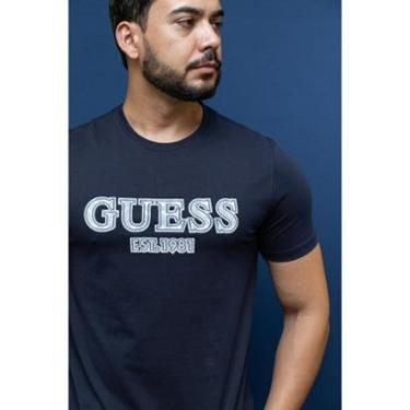 Imagem de Camiseta GUESS Masculina Eco Azul Escuro-Masculino