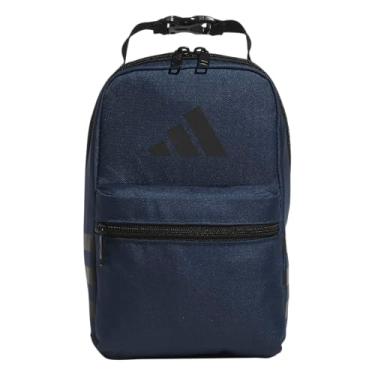 Imagem de adidas Santiago Lancheira térmica para mulheres e homens, caixa térmica para recipiente de alimentos com bolso de malha, Azul mineral/preto/3.0, One Size, Santiago Lancheira térmica para mulheres e