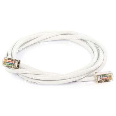 Imagem de Cabo de Rede Blindado Cat5e com RJ45 Branco - 5 Metros