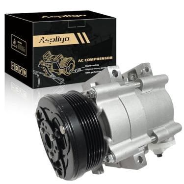 Imagem de Aspligo Compressor de ar condicionado AC serve para Ford Excursion, F-250, F-350, Lobo, F-150, F-250/F-350 Super Duty, 1997-2007, para Lincoln Blackwood 2002-2003, com embreagem A/C, substitui