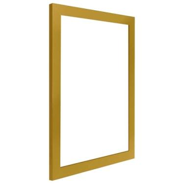 Imagem de Armação de Moldura Lisa Para Quadros e Placas Decorativas Revestida - 2x1 Cor:DOURADO;Tamanho:15X21 CM