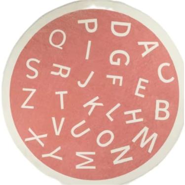 Imagem de Tapete Redondo Alfabeto/letra Quarto Infantil Bebê 1,40m(verde) (rosa)