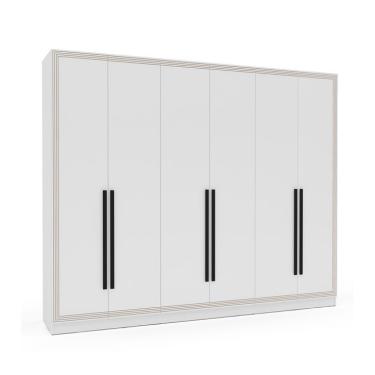 Imagem de Guarda-Roupa Casal Valência 6 Portas 4 Gavetas Branco