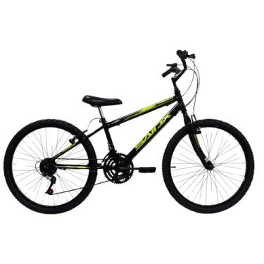 Imagem de Bicicleta Aro 24 Infantil Saidx Premium 18 Velocidades, Freio V-Brake, Masculina e Feminina (Amarelo)