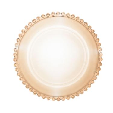 Imagem de Sousplat de Cristal Daisy Âmbar 32cm Wolff