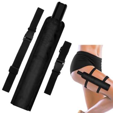 Imagem de Cosblank Coldre de coxa para fã de rave de verão bolsa de mão dobrável com cinto de cintura para festa na coxa (estilo clássico)