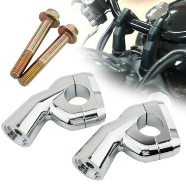 Imagem de FINMOKAL Kit de elevação de guidão de motocicleta 30 mm compatível com Triumph Bonneville T100 T120 Bobber Scrambler 1200XC Street Twin