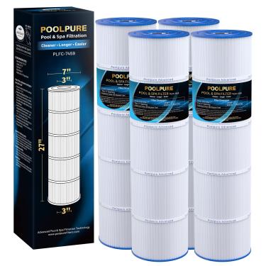 Imagem de POOLPURE Filtro C-7459 substitui Jandy CL 340, PJAN85, Ultral-A8, Unicel C-7459, Filbur FC-6405, Filbur FC-0800, A0557900, R0554500, Aladdin 18504, APCC7352, 4X85 filtro sq.ft Cartucho pacote com 4