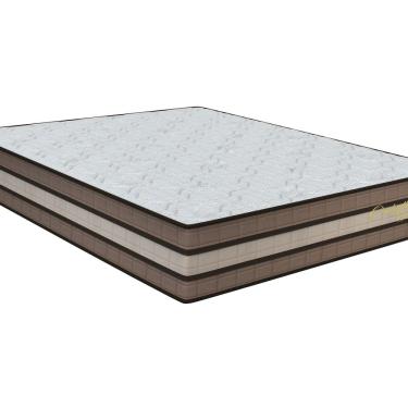 Imagem de Colchão Queen Size  Molas Ensacadas 158x198cm  Seleto Marrom/Bege