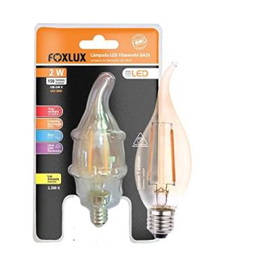 Imagem de Lâmpada LED de Filamento Foxlux - BA35 (Vela Chama) - E27-2W - Bivolt