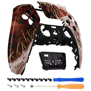 Imagem de eXtremeRate Capa frontal para touchpad Xeno Species compatível com controle de ps5 BDM-020, capa de substituição faça você mesmo com placa frontal compatível com controle de ps5