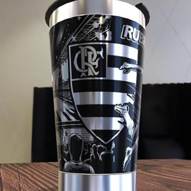 Imagem de Copo Térmico Flamengo, 473ml, Preto, Tampa Vedante, Rubro Negro
