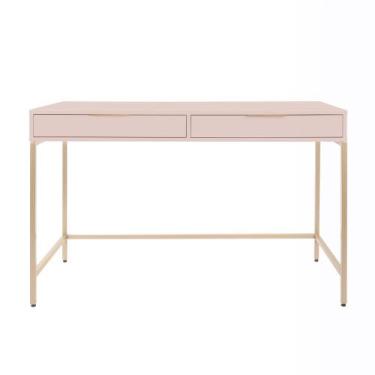Imagem de Escrivaninha Square 2 Gavetas 120 cm x 48 cm - Casavee, Rosa