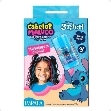 Imagem de Giz Para Colorir o Cabelo Stitch Cabelos Maluco Azul Stitch
