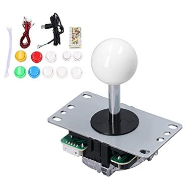 Imagem de Leapiture Arcade Game Joystick Kits, Zero Delay Game DIY Kit Parts with Encoder Board 10 Buttons Joystick Replacement for MAME(White2)
