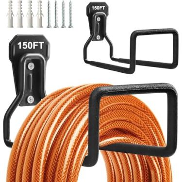 Imagem de Suporte de mangueira de jardim, carretel de mangueira resistente, suporte de mangueira de água para uso externo, quintal e jardim, armazenamento de mangueira para mangueira de água, cabos de extensão