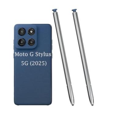 Imagem de Pacote com 2 canetas G Stylus 2025 de substituição para Moto G Stylus 2025 Stylus 2025 compatível com Motorola Moto G Stylus 5G 2025 todas as versões S Pen (cinza)