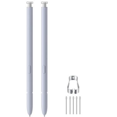 Imagem de 2 canetas Stylus compatíveis com Samsung Galaxy S25 Ultra S Pen todas as versões, S25 Ultra Pen 4.096 níveis de pressão com 5 pontas (Whitesilver)