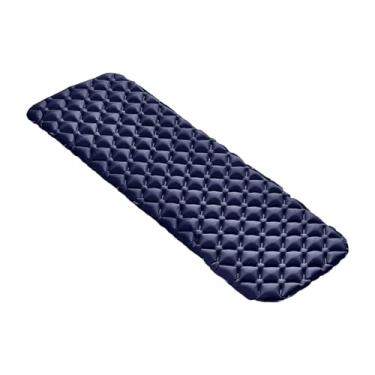 Imagem de menolana Colchão de dormir para acampamento, colchão leve e portátil para acampamento com bolsa de transporte, colchonete inflável para caminhadas, barraca de, Marinha