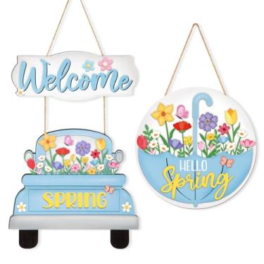 Imagem de Sophena Placas De Madeira Para Porta Parede, Guirlandas Madeira, Placa Boas-Vindas Frontal, Enfeites Flores Caminhões, Cabides, Artesanato Casa, Festa Na Fazenda, Decoração Varanda