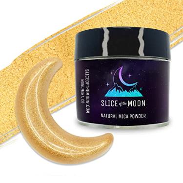 Imagem de Slice of the Moon Fatia Da Lua, Pó De Mica Mineral Natural Dourado Brilhante, 0,42 Oz (12 G), Para Uso Pessoal Ou Profissional - Cosméticos, Projetos Resina Epóxi, Esmaltes, Sabonetes, Bombas Banho