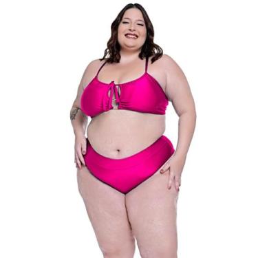 Imagem de Biquíni Plus Size Com Bojo Removível Disfarça Barriguinha - HYPE MODAS