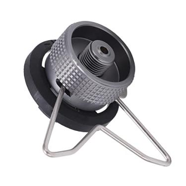 Imagem de Adaptador de Fogão a Gás para Grelha de Campismo Função de Bloqueio Automático Suporte Fixo Leve Adaptador de Fogão a Gás Externo