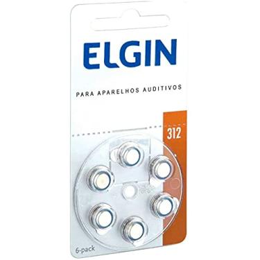 Imagem de Bateria Para Aparelhos Auditivos, Elgin, 312, Zinco, Bloco com 6