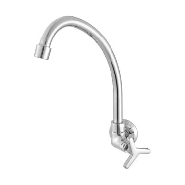 Imagem de Torneira Cozinha parede bica alta 1187 C 15 1/4V Cromada Meber