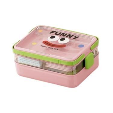 Imagem de menolana Caixa de armazenamento de blocos, brinquedos, compartimentos grandes, organizador de brinquedos, caixa organizadora para crianças, Rosa, 3 Camadas