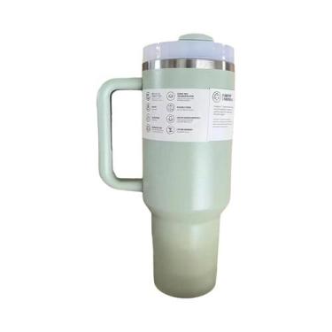 Imagem de Garrafa Térmica De Aço Inoxidável De Grande Capacidade (40oz) Com Alça