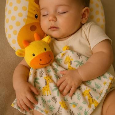 Imagem de Kit de Naninha Paninho com Bichinho Pelúcia + Travesseiro Anatômico Be