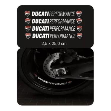 Imagem de Adesivo Centro Roda Refletivo Compatível Ducati Performance - SPTS