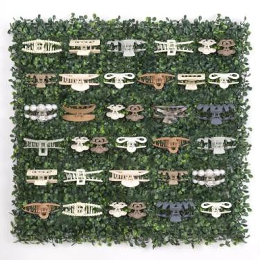 Imagem de SNOWSTAR Suporte Organizador De Garras Grama Verde, E Decoração Armazenamento, Cabelo Verde 20 X Pol. Para Mulheres Meninas, Grampos Parede (Grama)