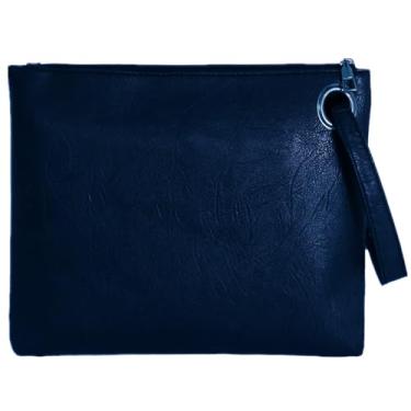 Imagem de ruizedidi Bolsa para noite bolsa envelope clutch corrente ombro feminina bolsa dobrável bolsa preta, Azul marinho
