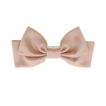 Imagem de Laço de cabelo lais crepe acetinado rose - PIUKA, OURO 18K, 6 Meses
