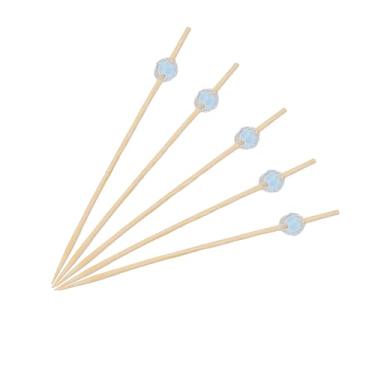 Imagem de Miçangas fofas descartáveis espetos de bambu aperitivo, coquetel de palitos de frutas, sanduíche, sobremesa, palitos longos para festa de aniversário, decoração de comida, palitos de coquetéis