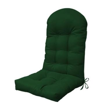 Imagem de BCKNT Almofada de cadeira Adirondack, 111 x 48 x 12 cm, almofada de cadeira de balanço engrossada ampliada com tecido à prova de respingos, suporte alto para as costas com laços