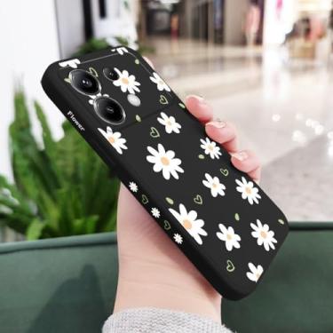 Imagem de Capa de silicone Tender Daisy para Xiaomi Poco X7 X6 F6 M6 M5 M5S F5 X5 F4 X4 M4 F3 M3 X3 Pro 4G 5G GT, preta, para Poco M4 5G