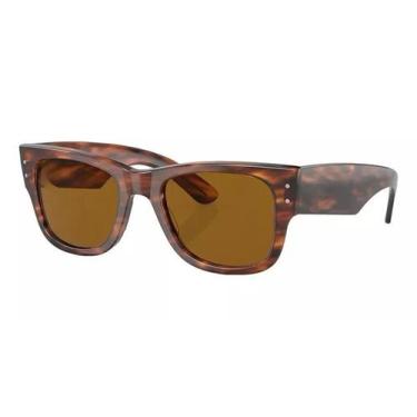 Imagem de Oculos De Sol Mega Wayfarer Marrom Lentes Marrom - Original Importado 