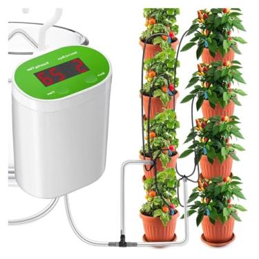 Imagem de Suprimentos de jardim Home Sprinkler Drip Irrigation Green 4/8/12/16 Head Pump Timer System Kit Indoor Plants Garden Self-watering Tool Bico(8 packages)