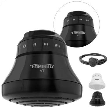 Imagem de Chuveiro Elétrico Ducha Faminho 4 temperaturas Completo Fame, Preto, 1