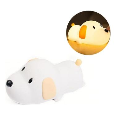 Imagem de Luminaria Abajur Cachorro Led Colorido Silicone Touch